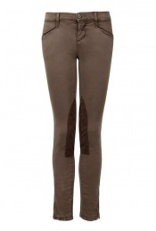 Vintage Stallion Skinny Zip Ankle Jodhpur - pocket detail: small back pockets, pockets at the sides; hip detail: front pockets at hip, fitted at hip (bottoms); waist: mid/regular rise; predominant colour: chocolate brown; occasions: casual; length: ankle length; trends: trousers; fibres: cotton - stretch; waist detail: narrow waistband; fit: skinny/tight leg; style: standard