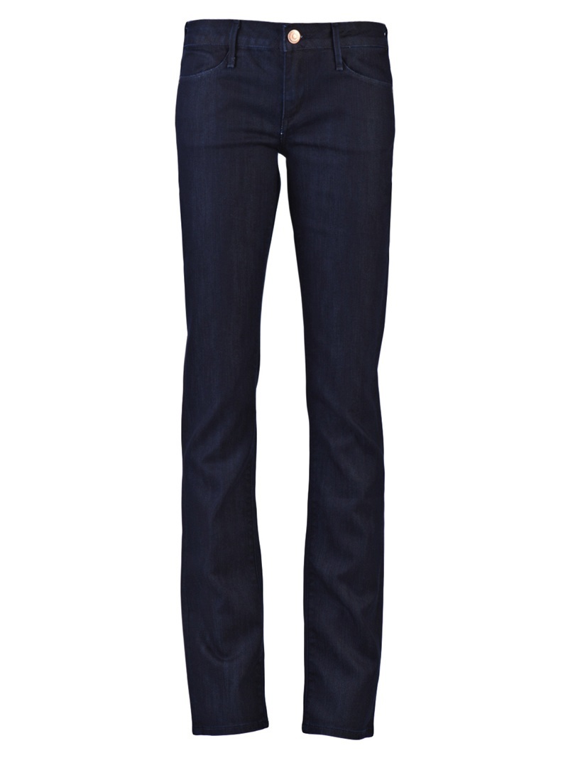 Decca 93 B Jean - style: straight leg; length: standard; pattern: plain; pocket detail: pockets at the sides; waist: mid/regular rise; predominant colour: indigo; occasions: casual; trends: cowboys and indians, trousers; fibres: cotton - mix; material texture: denim; texture group: denim; pattern type: fabric; pattern size: standard